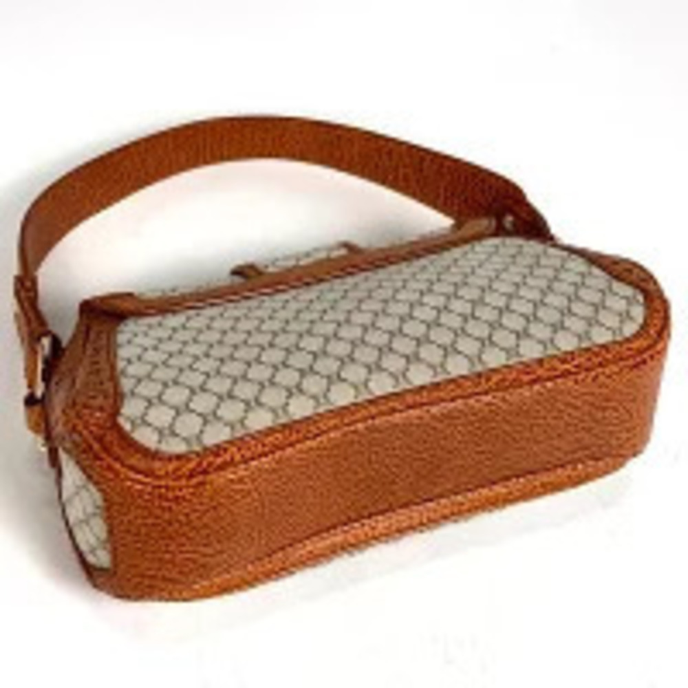 Celine Macadam bag shoulder beige brown Hobo canvas Tan Brown